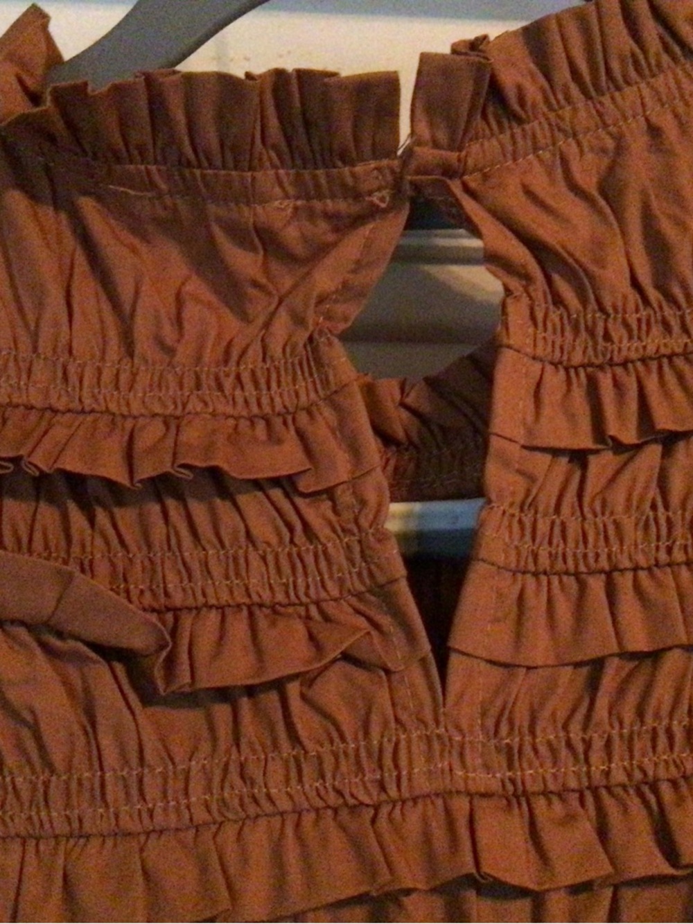 AUREUM / Rust Tiered Ruffle-Sleeve Maxi Dress Sz M - NWT - Picture 7 of 8